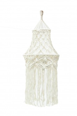 Macrame pendant lamp