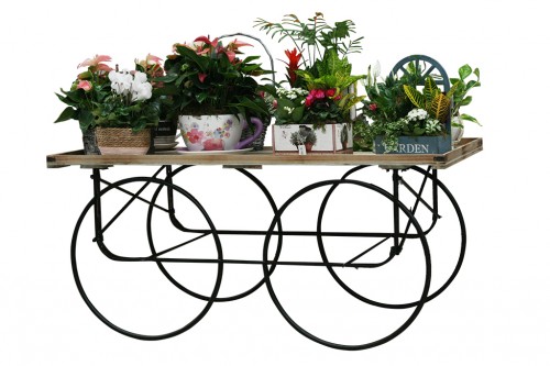 Chariot pour pots de fleurs