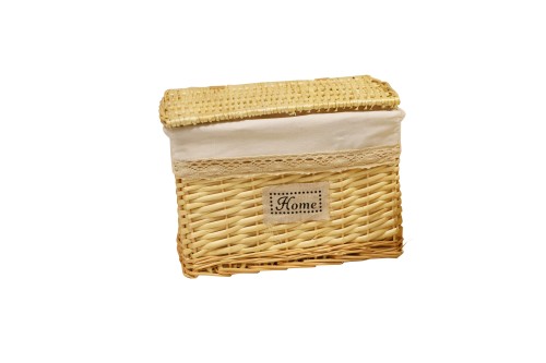 Caja mimbre con tapa