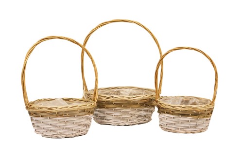 Cesta mimbre redonda s/3