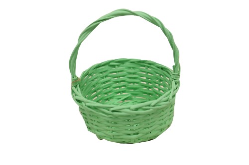 Cesta de mimbre redonda
