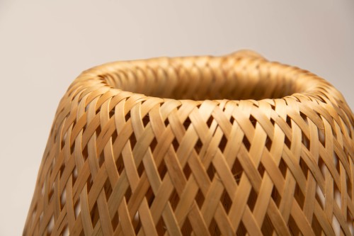 Lampara mesita rattan con portalamparas incluido