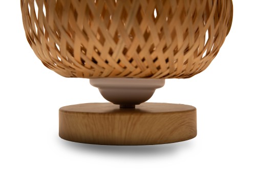 Lampara mesita rattan con portalamparas incluido