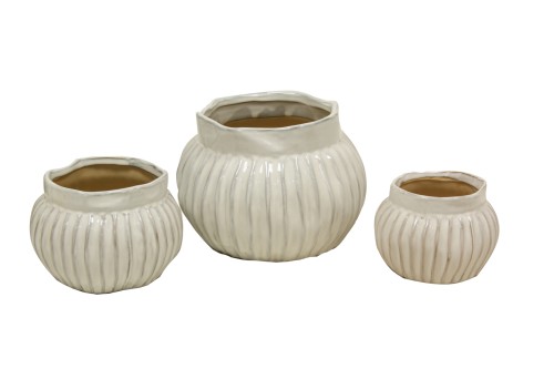 Macetero ceramica chic s/3