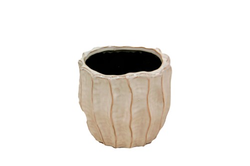 Macetero ceramica beige