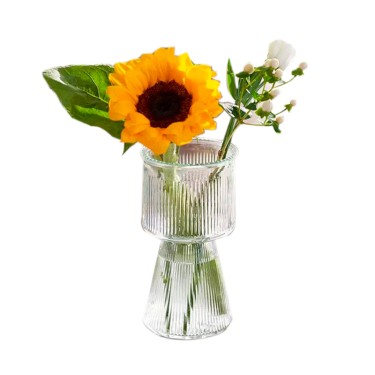 Jarron de cristal transparente copa