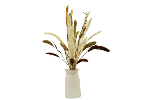 Jarron de cristal opaco blanco 20cm
