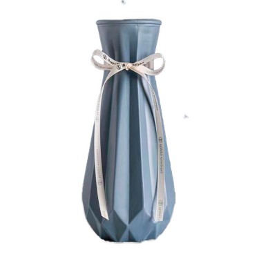 Jarron de cristal opaco azul 22cm