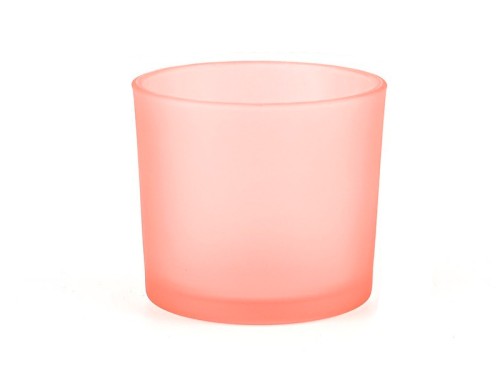 Jarron de cristal cilindro rosa