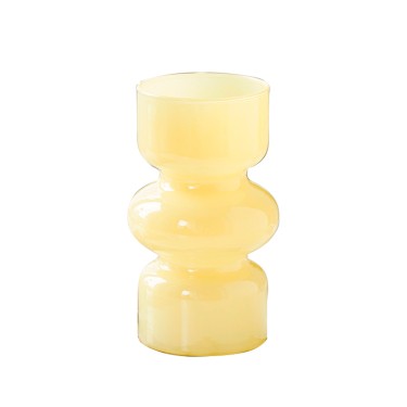 Jarron cristal amarillo tres formas