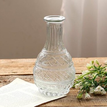 Vintage Transparent Glass Vase
