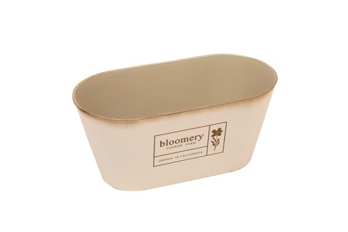 Macetero plastico bloomery blanco