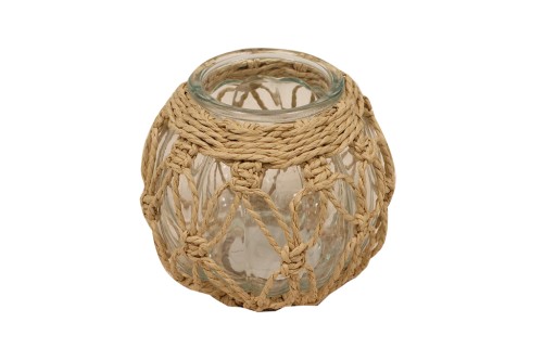 Jarron con cuerda color natural