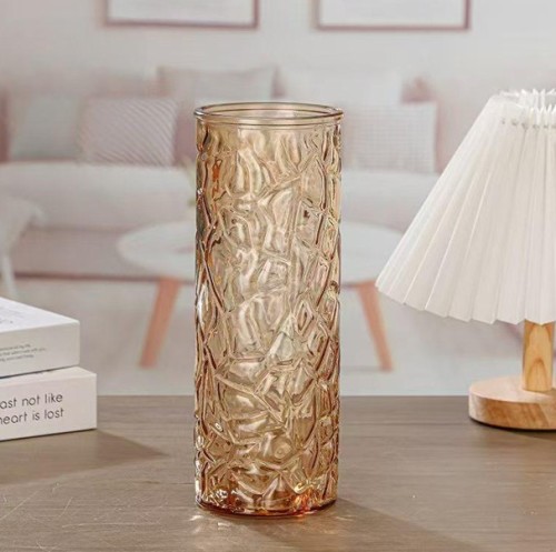 Jarrón de cristal naranja