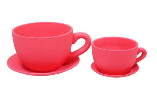Taza rosa fucsia s/2