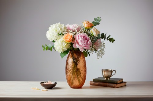 Jarrón cristal ambar