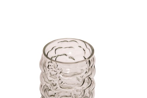 Jarrón transapente con relieve