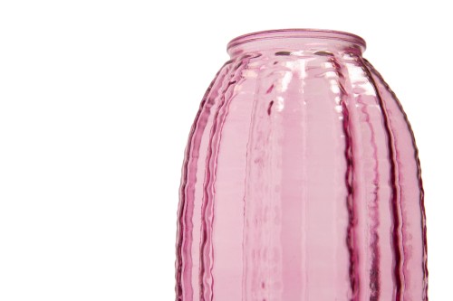 Jarrón redondo rosa