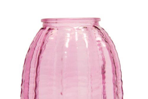 Jarrón redondo rosa