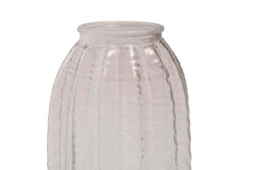 Jarrón redondo transparente