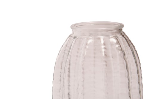 Jarrón redondo transparente