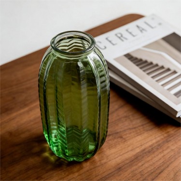 Jarrón redondo verde