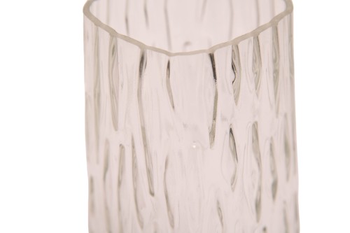 Jarrón cuadrado con relieve