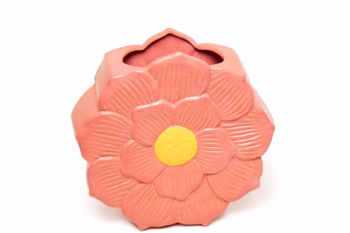 Macetero cerámica flor