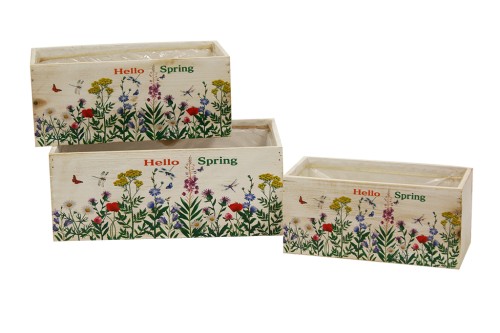 Macetero caja hello spring