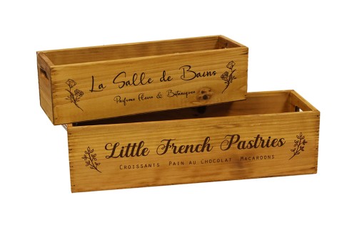 Cajas de madera rectangular s/2
