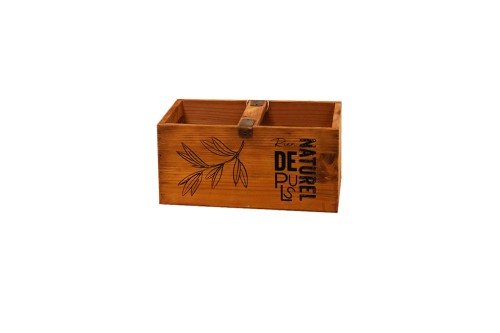Caja de madera con asa