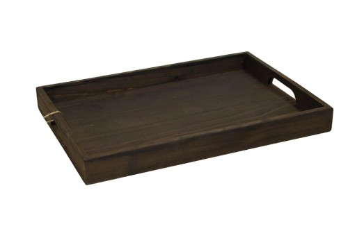 Bandeja de madera gris