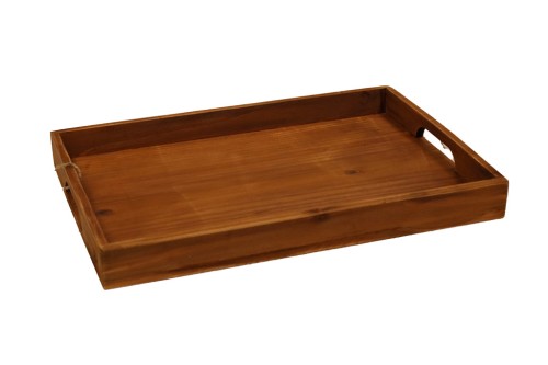 Bandeja de madera marron