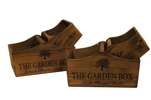 Cajas de madera con asa