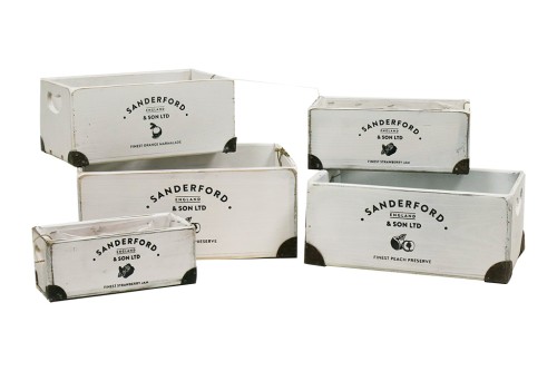 Cajas de madera blanca s/5