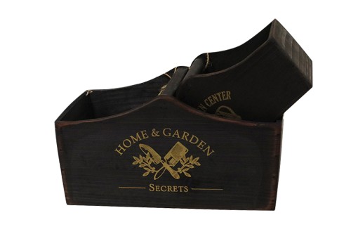 Boîtes en bois avec poignée “Home & Garden”