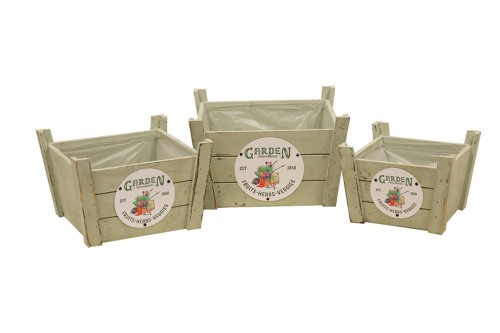 Maceteros de madera garden s/3