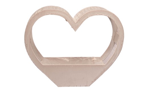 Macetero madera corazon