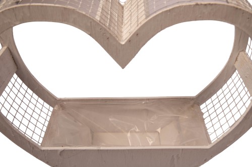 Macetero madera corazon