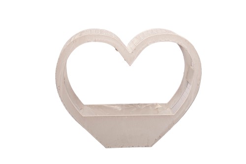 Macetero madera corazon