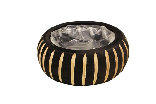 Macetero madera con diseño