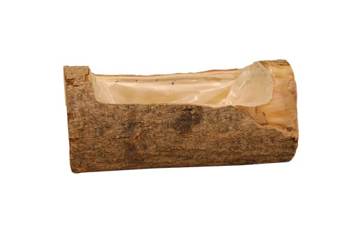 Macetero madera con forma de tronco