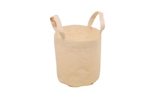 Macetero de tela blanco