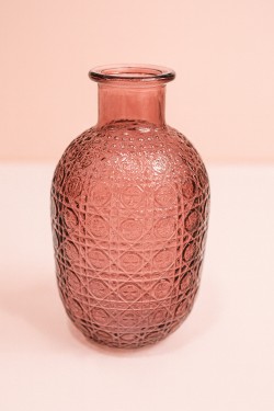 Jarrón para flores rosa