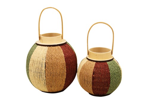 Farolillo redondo multicolor s/2