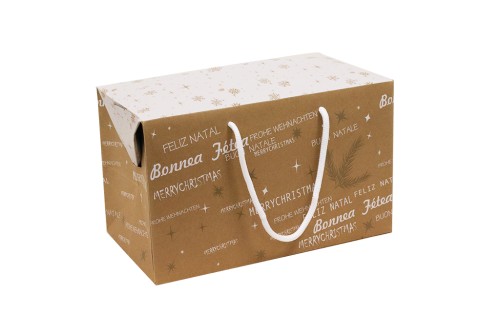Caja de carton navideña