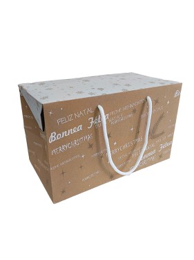 Caja de carton navideña