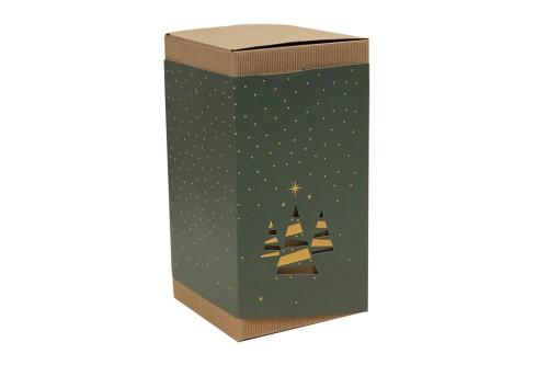 Caja de carton arbol de navidad