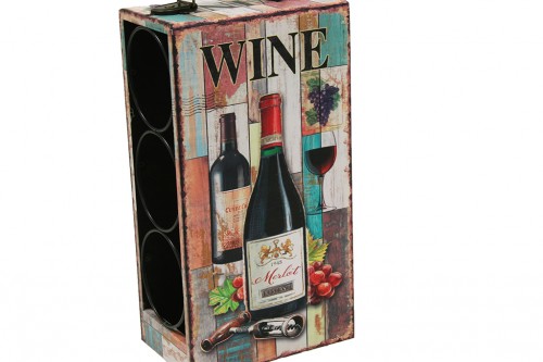 Wooden bottle rack - wine (3 bottles)