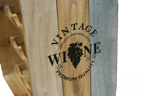 Wooden bottle rack - vinegal wine (12 bottles)